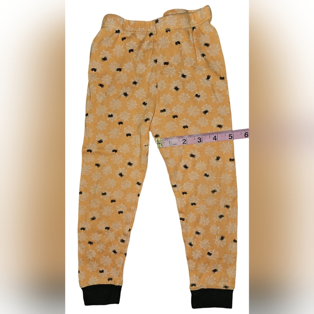 Burt’s Bees Kids Halloween Spider Pajamas Orange Black Organic Cotton Sz 3T - Picture 6 of 15